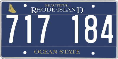 RI license plate 717184