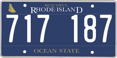 RI license plate 717187
