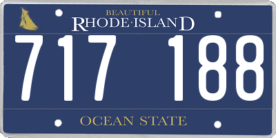 RI license plate 717188