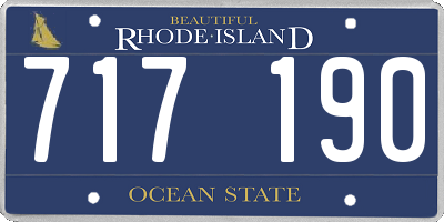RI license plate 717190