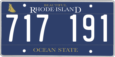 RI license plate 717191
