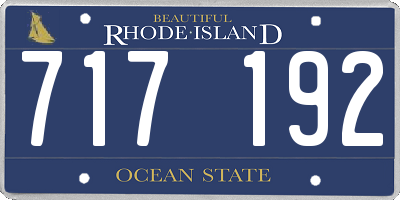 RI license plate 717192