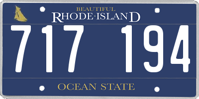 RI license plate 717194