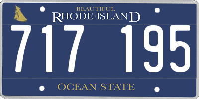 RI license plate 717195