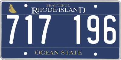RI license plate 717196