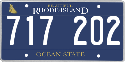 RI license plate 717202