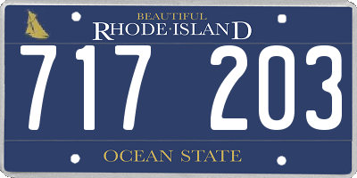 RI license plate 717203