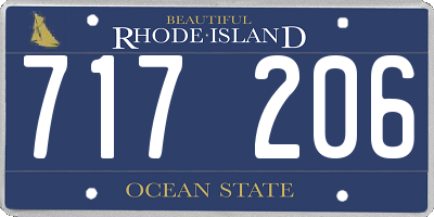 RI license plate 717206