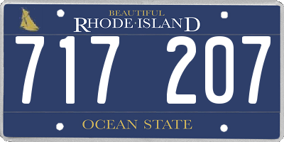 RI license plate 717207