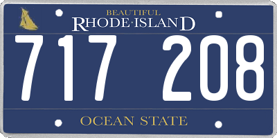 RI license plate 717208