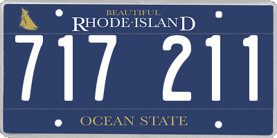 RI license plate 717211