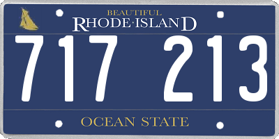 RI license plate 717213