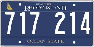 RI license plate 717214