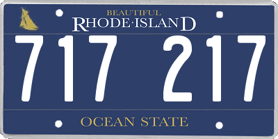 RI license plate 717217