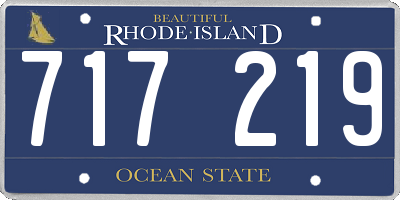RI license plate 717219