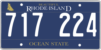 RI license plate 717224