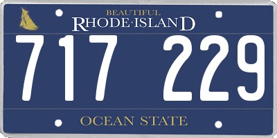 RI license plate 717229