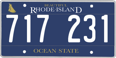RI license plate 717231