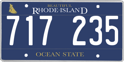 RI license plate 717235