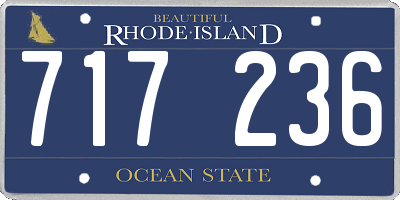 RI license plate 717236