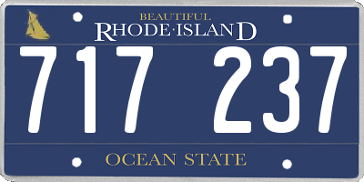RI license plate 717237