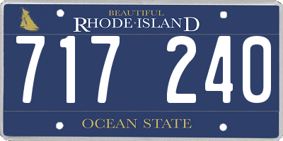 RI license plate 717240