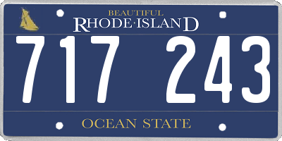 RI license plate 717243