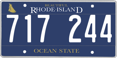 RI license plate 717244