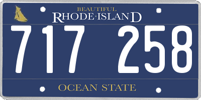 RI license plate 717258