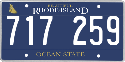 RI license plate 717259