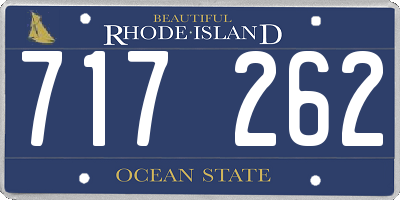 RI license plate 717262