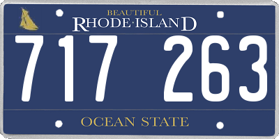 RI license plate 717263