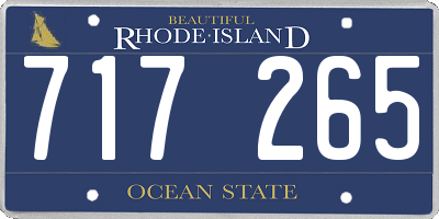 RI license plate 717265