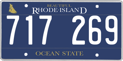 RI license plate 717269