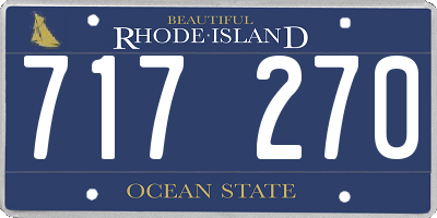 RI license plate 717270