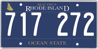RI license plate 717272