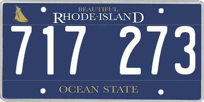 RI license plate 717273