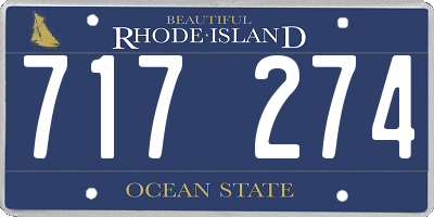 RI license plate 717274