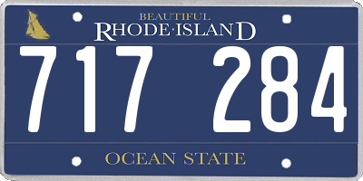 RI license plate 717284