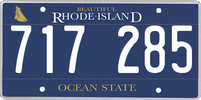 RI license plate 717285
