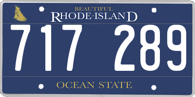 RI license plate 717289