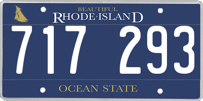 RI license plate 717293