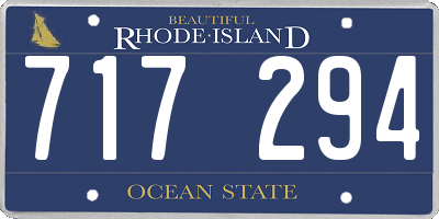 RI license plate 717294