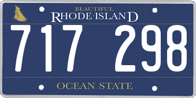 RI license plate 717298