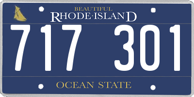 RI license plate 717301