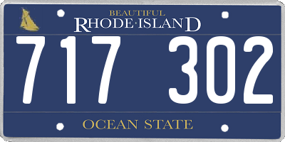 RI license plate 717302