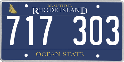 RI license plate 717303