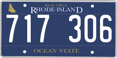 RI license plate 717306