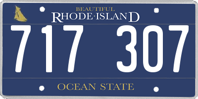 RI license plate 717307