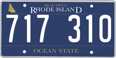 RI license plate 717310